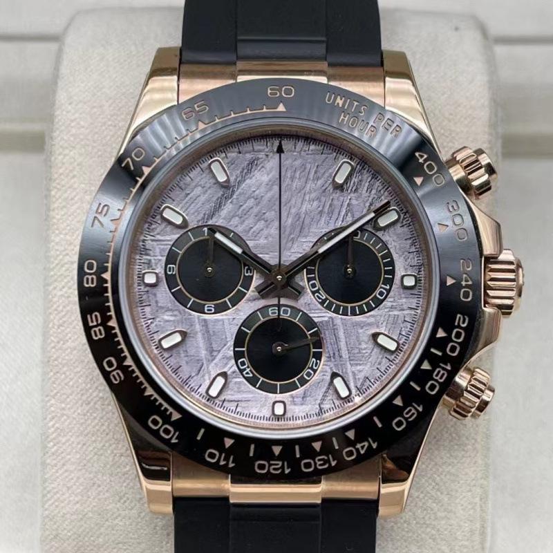 Rolex Daytona 40mm Diamond-Inlaid Multifunctional Automatic Mechanical Men's Watch.
