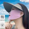 Women's Summer Ice Silk Sun Protection Scarf Mask - Breathable, Thin, Ear-Hanging Design