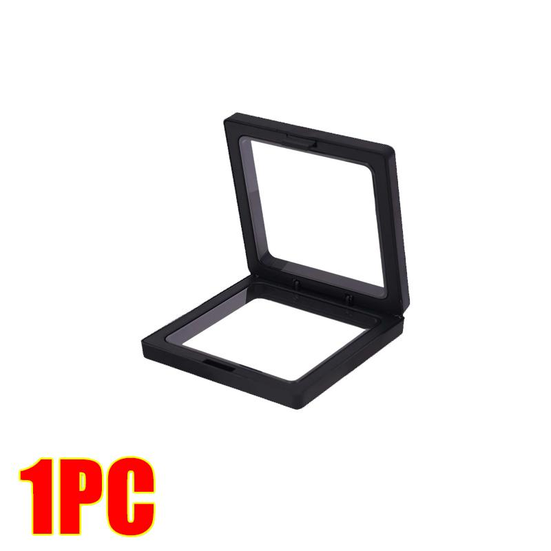 

3D Floating Display Case Transparent Plastic Film Jewelry Packaging Box For Necklace Ring Organizer Display Frame Holder Stands S-(7x7cm)