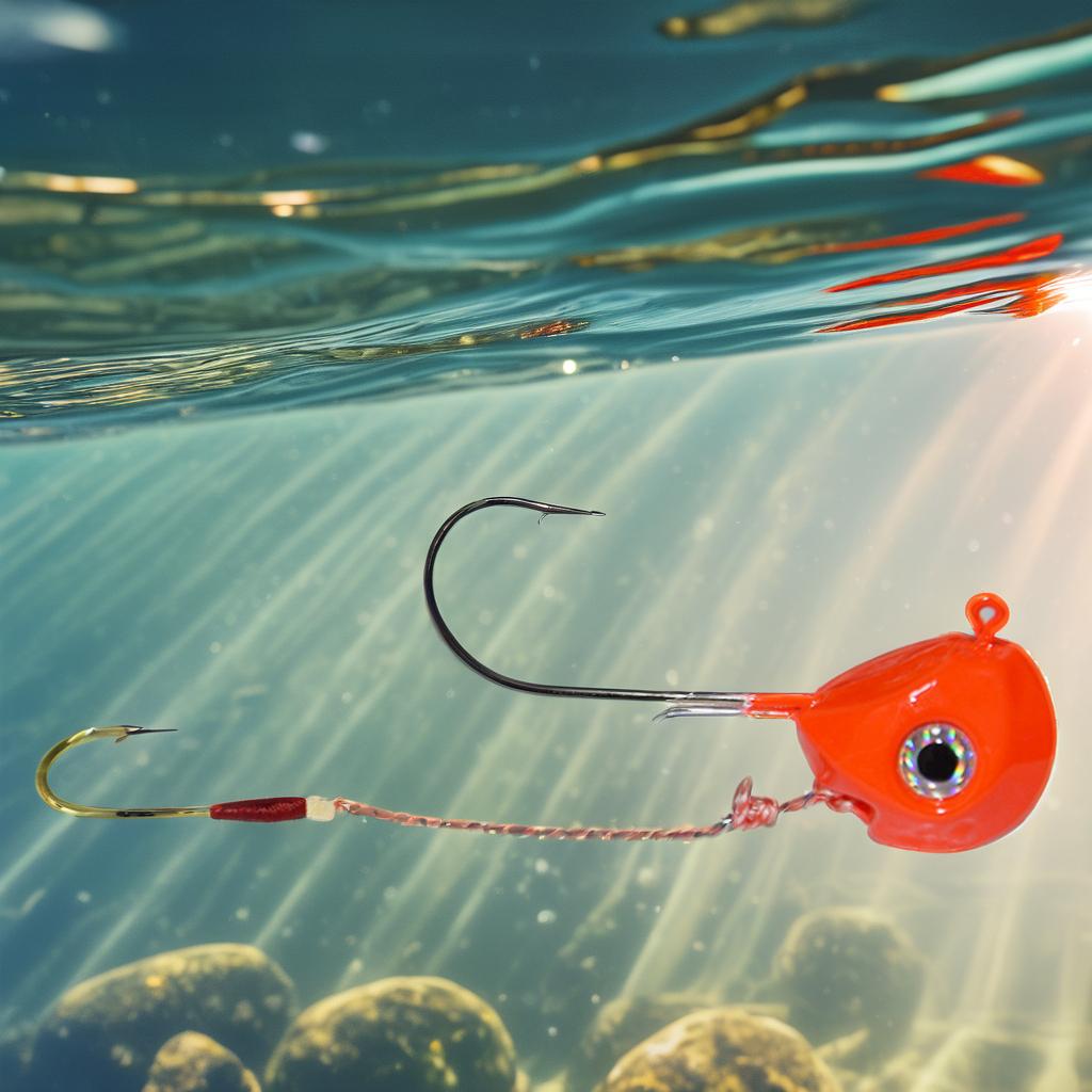 Hot Sale 40g-140g Jig Head Double Hook with 3D Eyes Lead Material Fishing Jig for Fresh and Saltwater Fishing