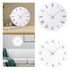 Nordic Wooden Wall Clock Easy to Read Round 11.81'' Decorative Clock for Bedroom Hallway Kitchen Dining Room Home Decoration