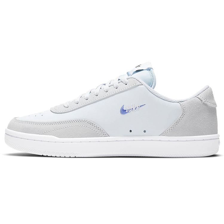 Nike Court Vintage Premium Cushioning Slip-Resistant Durable Low-Top Sneakers Women Sneakers Light-Blue Gray CW1067-005