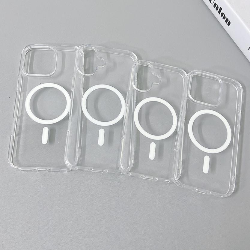 

Clear Ultra-Strong Magnetic Phone Case for iPhone 16 Pro Max 11 12 13 14 15 -Anti-Yellowing Durable Transparent Protective Cover For iPhone 13 чистый