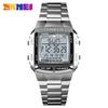 SKMEI Digital Watch for Men Sports Electronic Waterproof LED Display Wristwatches Mens Stainless Steel 1647 Reloj Hombre 1381