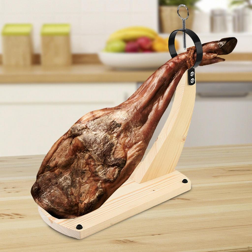 Ham Stand Rack Stable Kitchen Gadgets Bracket Spanish Wooden Holder for