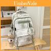Chinese Style Backpack For Girls And Boys Large Capacity Nylon College Daypack With Ink And Wash Print Design For Daily Use