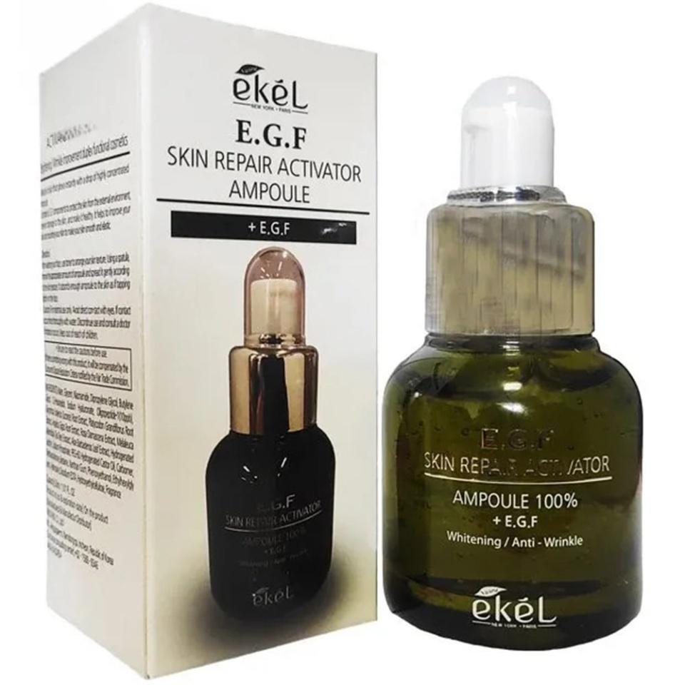 

Восстанавливающая ампульная сыворотка для лица с EGF пептидами Ekel Ampoule 100% E,G,F Skin Repair Activator, Корея 30мл