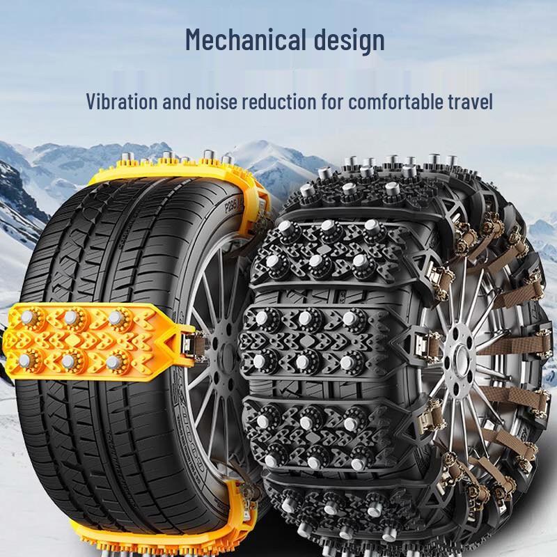 Universal Rubber Anti-Skid Tire Chains with Steel Spikes