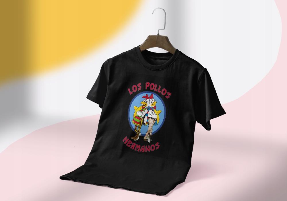 Breaking Bad Koszulka Los Pollos Hermanos Męska Czarna Trwała R. Xs