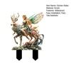 Fairy Deer Garden Stake, 2D Acrylic Fairy Tale Yard Art Stake, Forest Fairy Riding Deer Outdoor Decoration for Lawn Flower Bed Planter