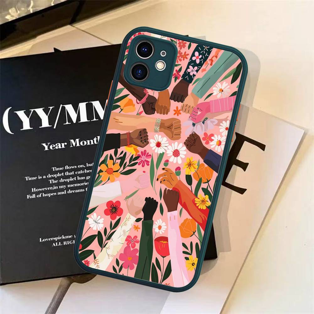 Feminist Feminism Aesthetics Girl Phone Case For iPhone 13 12 X XS MAX Pro Max 16 15 11 14 Pro Max Shockproof Matte Cover