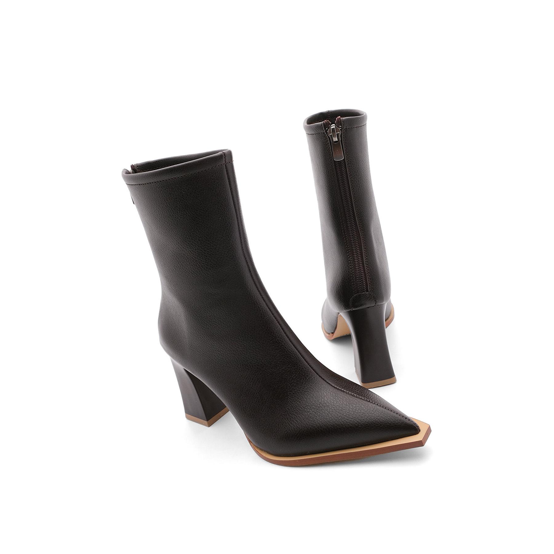 

Женские длинные сапоги на каблуке с острым носом и молнией сзади, непромокаемые зимние ботинки на высоком каблуке, новый сезон 2023