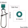50Pcs Heavy Duty Fishing Sinker Sliders For Braided Line Sinker Slides With Safety Snap Saltwater Fishing Tackle