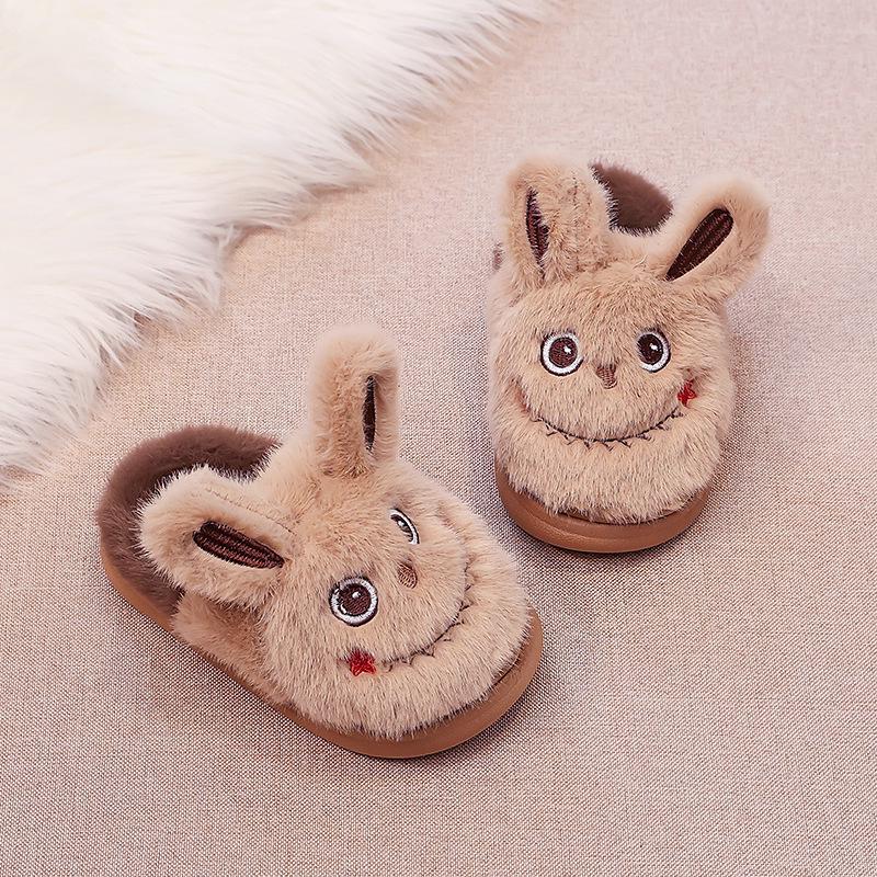 

2025 Winter Kids Cozy Cotton Cartoon Shoes - Cute & Comfortable Soft Sole for Toddlers and Big Boys & Girls 26 коричневий