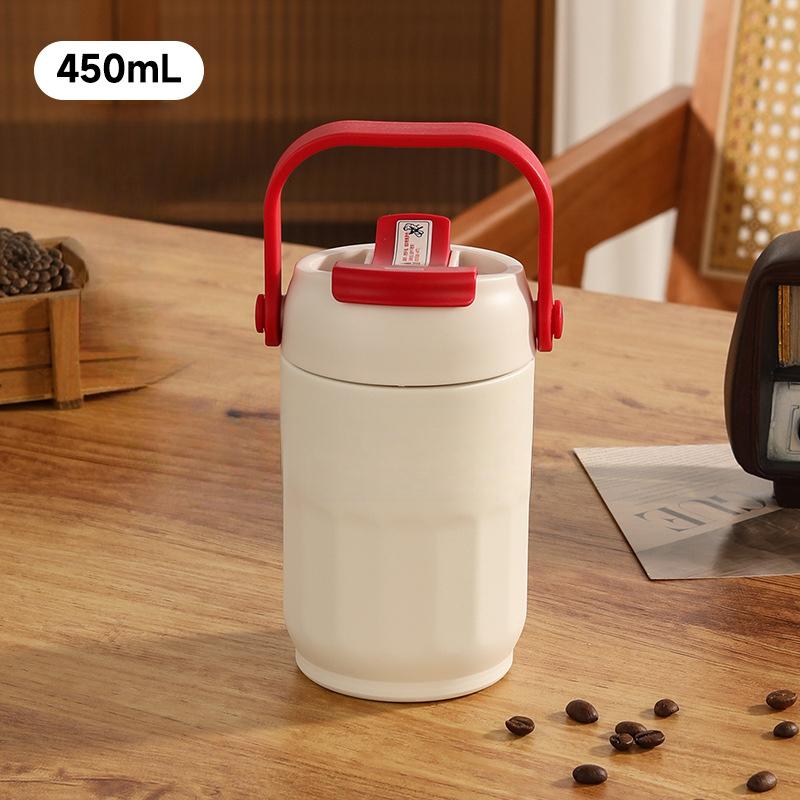 New 316 Stainless Steel Mug Girls' Large-capacity Handle Mug High-value Coffee Cup