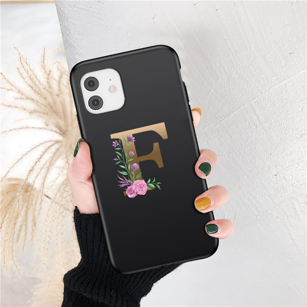 Mixroom Cover In Silicone TPU Per IPhone 7 Con Iniziale A E Fiori: Custodia Morbida Rosa, Protezione Anti Urto - 4