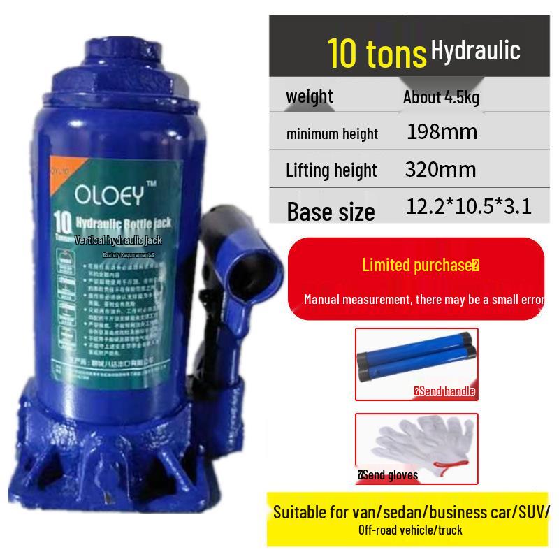 Hand-Operated Vertical Hydraulic Jack: 2T, 5T, 8T, 10T, 16T, 50T Capacity for Auto Repair