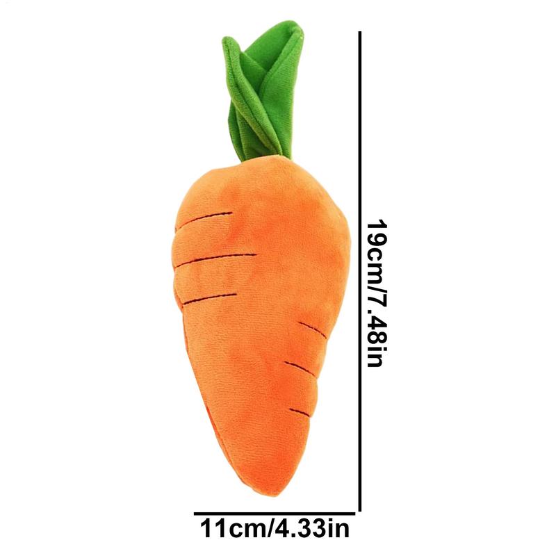 Carrot Dog Puzzle Toys Carrot Shape Dog Squeak Toys Stress Relief Dog Toys Stuffed Plush Puppy Toys For Small Medium And Large