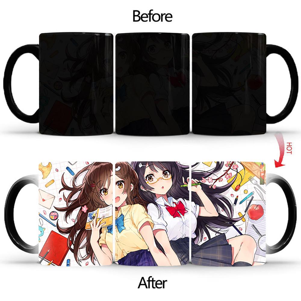 

Милая студенческая кружка, меняющая цвет BSKT-229, чашки с эффектом обесцвечивания, кружки, меняющие цвет, термочувствительная чашка, персонализированные подарки, посуда для питья 301-400ml