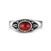 Anonymous Artisan Oldschool Carnelian Flower Ring