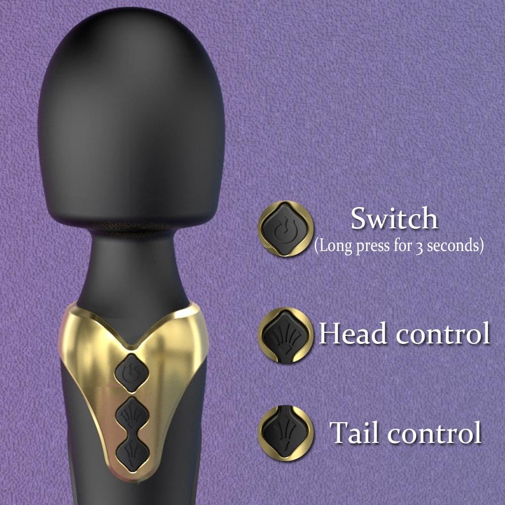 Powerful AV Magic Wand Dildo Vibrator Clitoris Stimulator Vagina Massager G Spot Masturbator Adult Sex Toys for Women