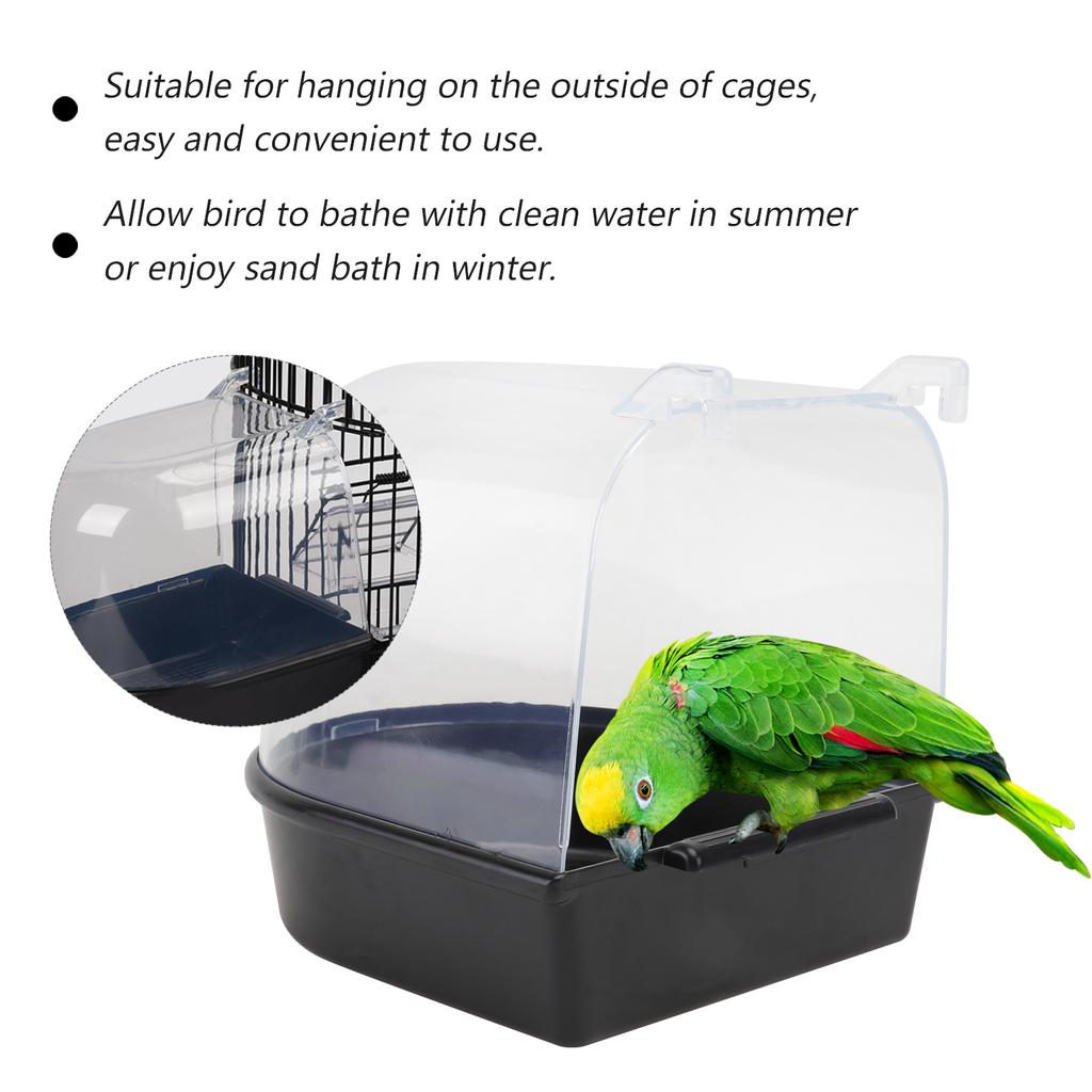 Buy 1Pc Multifunction Parrot Bathing Toy Supply Birds Water Feeder Bird Shower Box at affordable