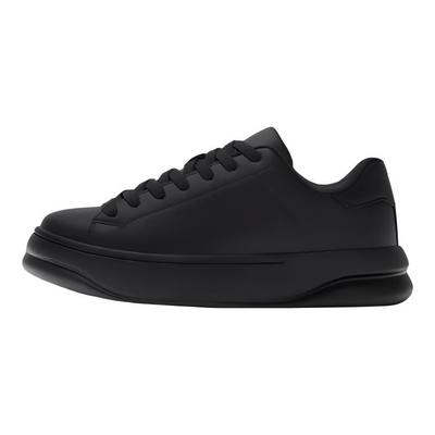 Adidași Bărbați Pu Vârf Rotund Talpă Groasă Joasă Negri 12255420800
