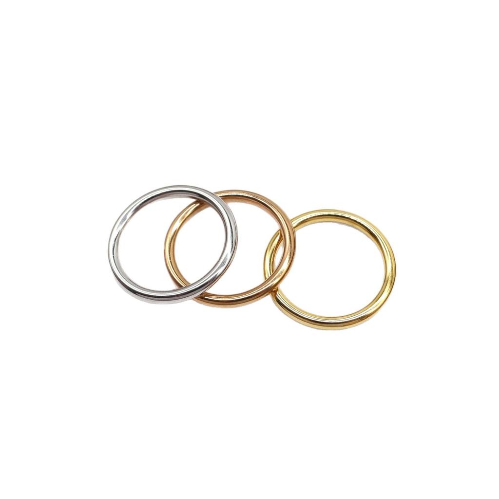 Three-Color Minimalist Stacking Ring – Elegant, Versatile, Thin Bands for Women