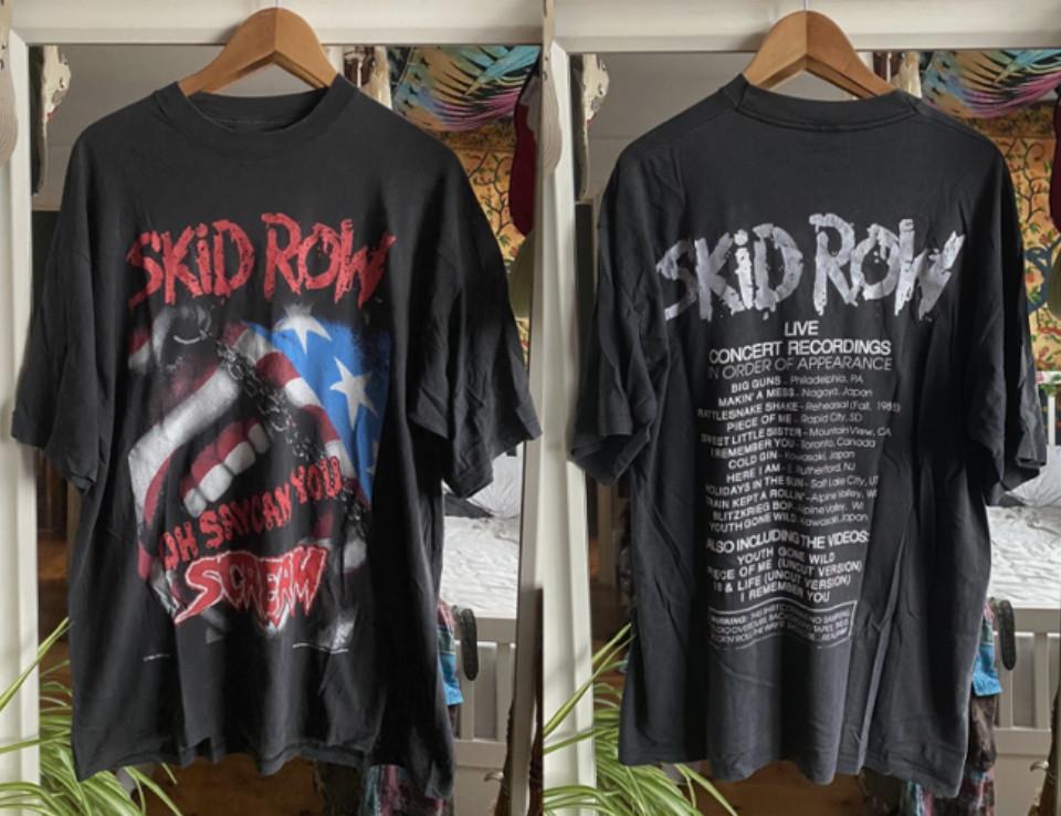 Vintage Skid Row oh Say You Can Scream 1990 Tour T Shirt L-5XL L