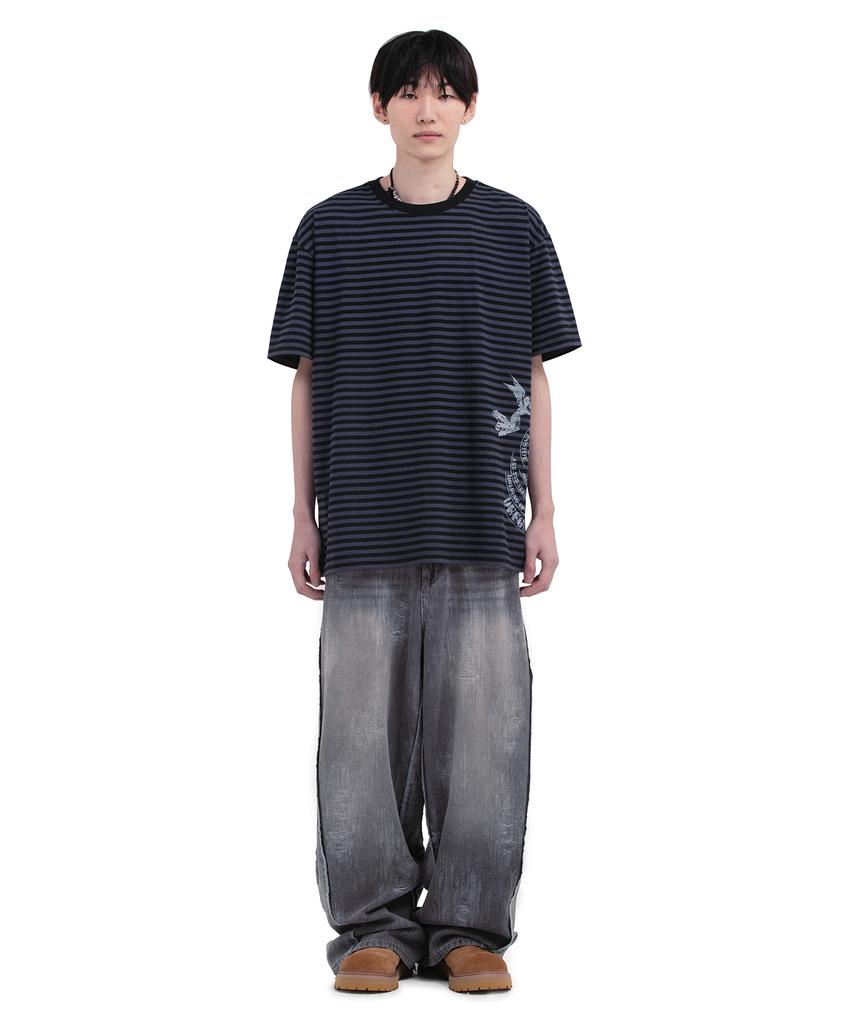 Depeugameoncheu Stripe Devil T-Shirts