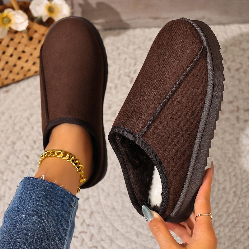 New Thickened and Warm Woolen Cotton Snow Boots and Women's Shoes Thick-soled Ankle Boots
