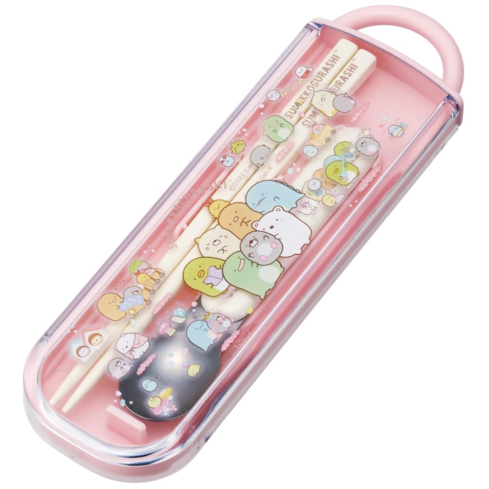 Skater Antibacterial Chopsticks and Spoon Sumikkogurashi Made in Set, Mole's House, Japan, CCA1AG-A