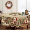 Vintage Christmas Tablecloth Santa Snowman Table Cover Christmas Decorations for Home 2025 Xmas Gifts Navidad Noel New Year 2026