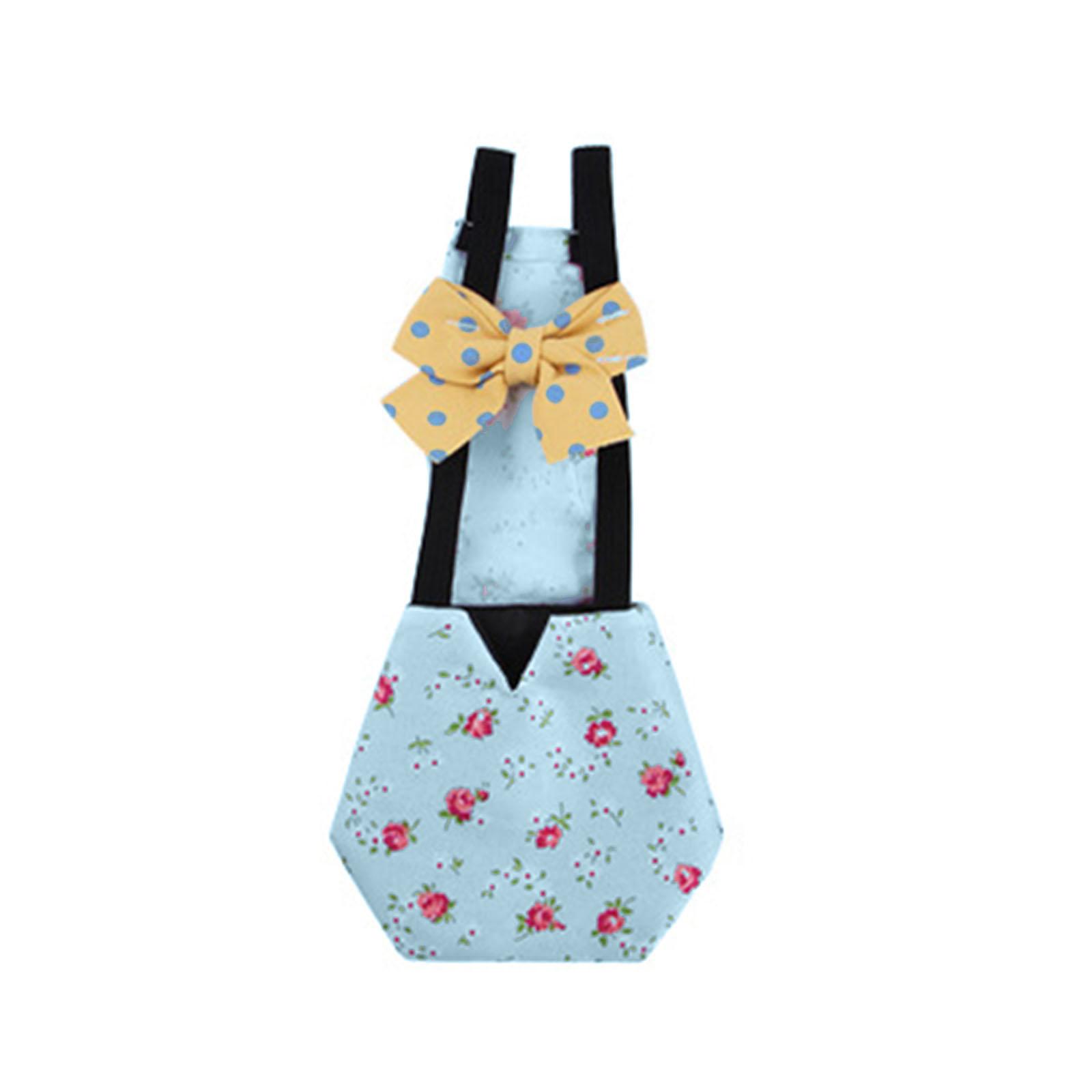 

Adjustable Pet Harness Dress with Bowknot and Strawberry Print Pattern Breathable Lightweight Design for Small Pets L небесно-голубой