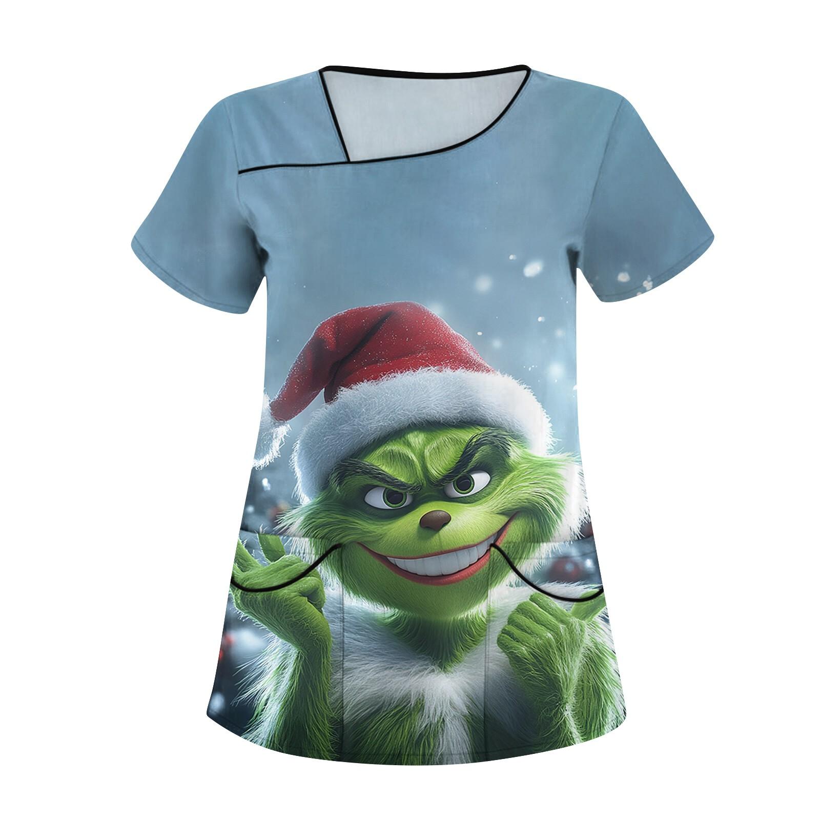 

Женская повседневная рабочая одежда с короткими рукавами и наклонным воротником с принтом и двойными карманами XXXXL