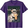 Shih Tzu Drinking Iced Coffee Funny Pet Lifestyle Graphic T-Shirt