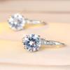 Elegant Female Big Round White Stone Hoop Earrings Trendy Fashion Silver Color Wedding Jewelry For Women