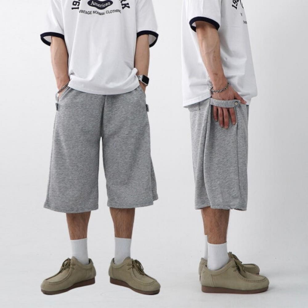Onl Men Button Bermuda Pants 7 8 Big Size Shorts
