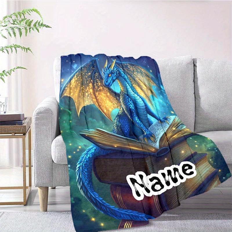 Dinosaurs At Night Customize Your Name Blanket Warm Comfortable And Soft Blankets Are Suitable For Home Lunch Break Blanket Office Sofa Sofa Gift To