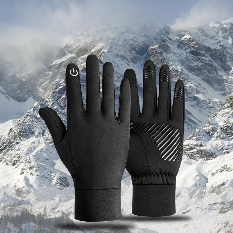 Warm Gloves for Winter Touch Screen for Men and Women Cycling Sports Plus Velvet Windproof Waterproof Skiing Outdoor Cold Proof Gloves