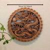 1pc Chinese Woodcarving Ornaments Solid Wood Carving Crafts Living Room Wall Decoration Home Accessories Wall Decorations