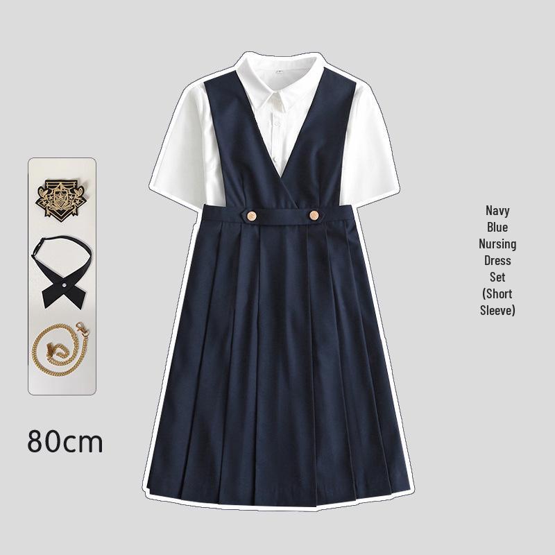 Japonská JK uniforma šaty set: Autentická dlouhá sukně chránící prsa pro mladé dámy od Hu Mu Tao