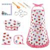 Kids Cooking and Baking Set Baking Kit Apron Dress up Chef Costume Kids Aprons for Girls Toddler Chef Hat for Little Girls