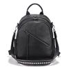 Zency Women's Medium Genuine Leather Backpack with Roomy Zip Pockets