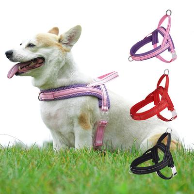 Nouveau Harnais de Poitrine pour Chien Selle Harnais de Poitrine pour Animal de Compagnie Respirant Réfléchissant Bretelles pour Chien Laisse de Traction pour Animal de Compagnie