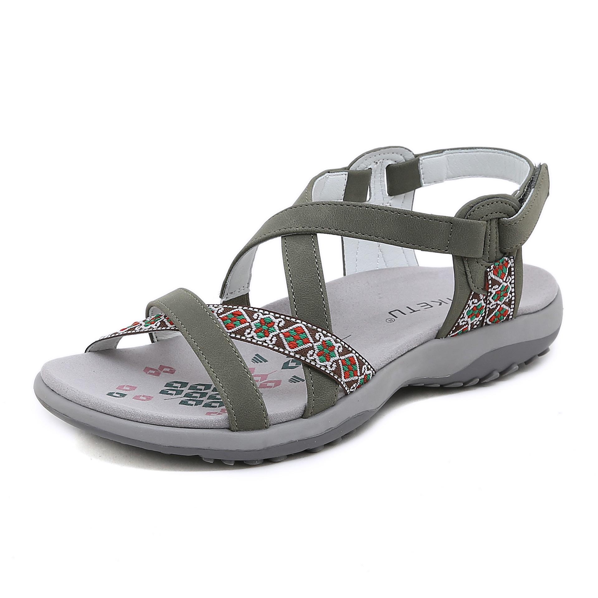 Sold Out: 6357-1 Women s 2025 Bohemian Non-Slip Casual Flat Shoes 36 зелёный