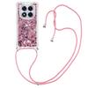 For Xiaomi Poco X7 5G/Xiaomi Redmi Note 14 Pro 5G TPU Case Quicksand Design Phone Cover with Lanyard
