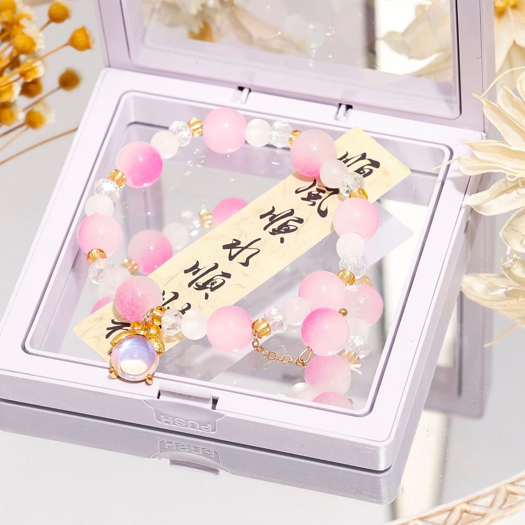 Recommended crystal bracelet, niche high-end glass bracelet, get ice-through student girlfriend gifts