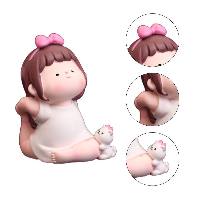 Yoga Girl Figurine Cartoon Lovely Cute Fashionable Decoration Yoga Pose Girl Ornament for Car