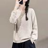 Sweaters Coat Cardigan for Women Retro Literary Solid Color Long Sleeve Knit Cardigan Sweaters Jacket